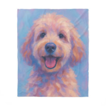 Golden Doodle Warm Fleece Blanket