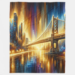 Manta Polar "Golden Gate Reflections: El paisaje urbano noctur