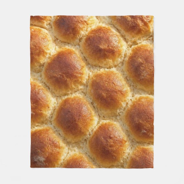 Manta Polar  Golden Harmony – Soft & Warm Bread Texture Art (Anverso)
