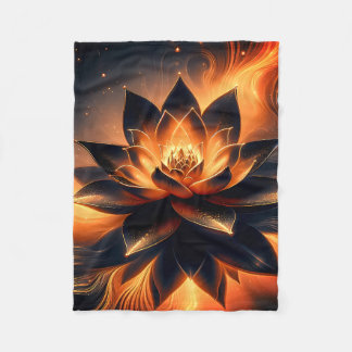 Manta Polar Golden Lotus Radiance - Resumen de diseño místico