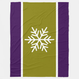 Manta Polar Golden Olive Deep Purple Strips White Snowflake
