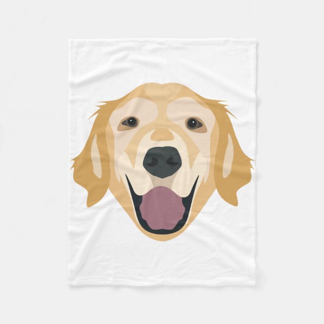 Manta Polar Golden retriever del ilustracion (Anverso)