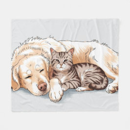 Manta Polar Golden Retriever Dog Cat Fleece Blanket Love