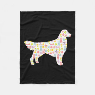 Manta Polar Golden Retriever Easter Bunny Dog Silhouette