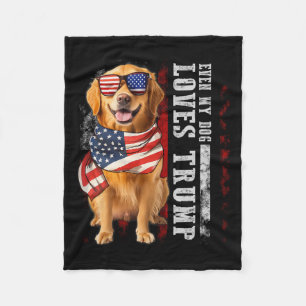 Manta Polar Golden Retriever Hasta My Dog ama a Trump Funny