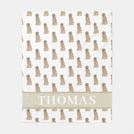 Manta Polar Golden Retriever Personalizado