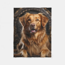 Manta Polar Golden Retriever posando