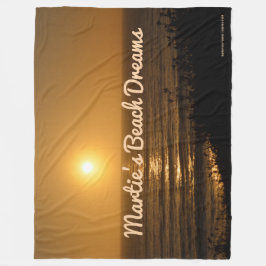 Manta Polar Golden Sunset V - Fleece Blanket (Personalize)