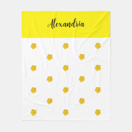 Manta Polar Golden Yellow Wildflower Photo Name Monogram