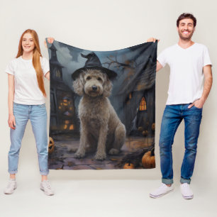 Manta Polar Goldendoodle Pumpkins Halloween Scary