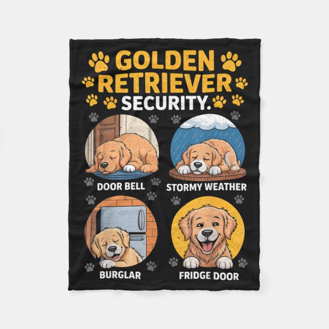 Manta Polar Goldens Tee Golden Retriever Security Funny  (Anverso)