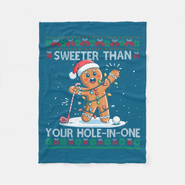 Manta Polar Golf Christmas Gingerbread Sweeter Than Your Hole- (Anverso)