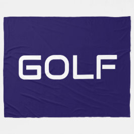Manta Polar GOLF Deportivo Moderno Texto Blanco Sobre Azul Mar