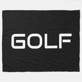 Manta Polar GOLF Deportivo Moderno Texto Blanco Sobre Negro Pr