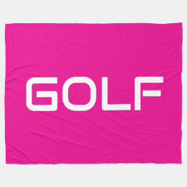 Manta Polar GOLF Deportivo Moderno Texto Blanco Sobre Rosa Bri