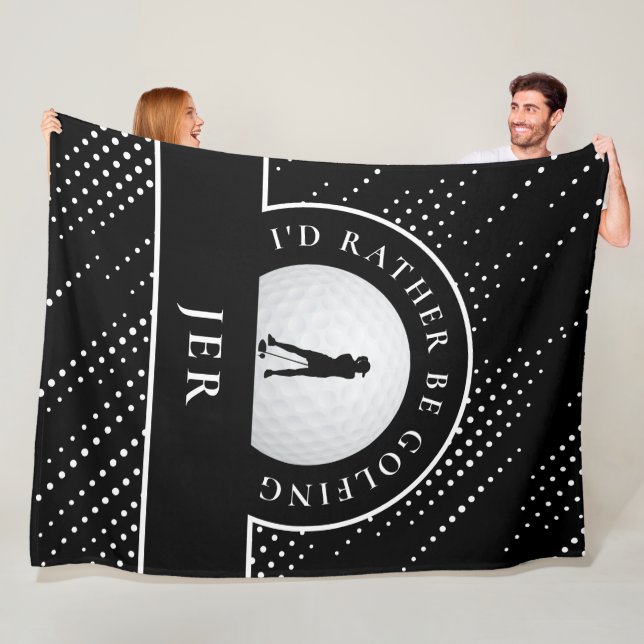 Manta Polar Golf Lady Golfer Silhouette Elegante negro y blanc (In situ)