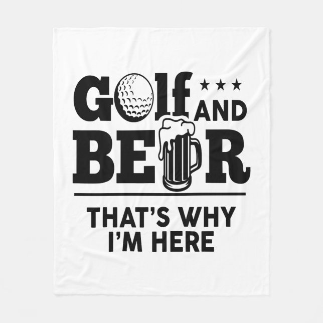 Manta Polar Golf y cerveza por eso estoy aquí (Anverso)