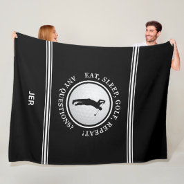 Manta Polar Golfer Moderno Deportes Monograma Golf Pro Blanco 