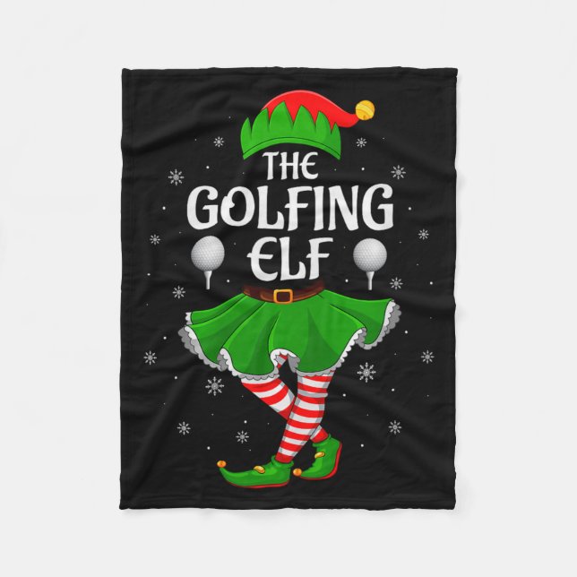 Manta Polar Golfing Elf Christmas Family Girls Women Elf Squad (Anverso)