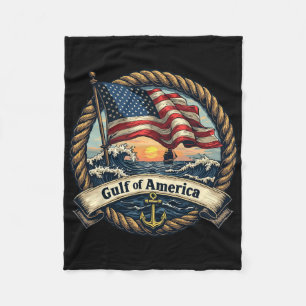 Manta Polar Golfo De Estados Unidos De América Vintage Usa Nau