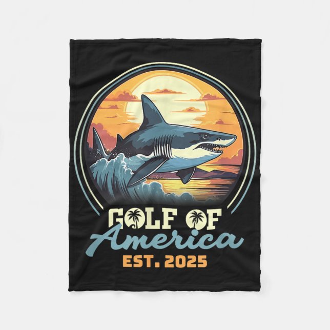 Manta Polar Golfo Retro De Ee.Uu. 2025 Bandera Americana Golfo (Anverso)