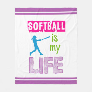 Manta Polar Golly chicas - el softball es mi vida