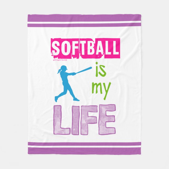 Manta Polar Golly chicas - el softball es mi vida (Anverso)