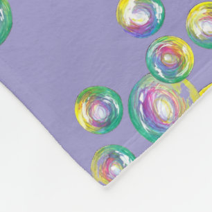 Manta Polar Golpe de arcoiris burbujas de burbuja de agua