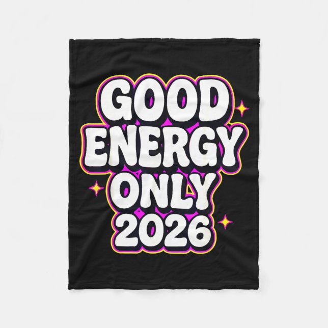 Manta Polar Good Energy Only 2026 Retro Bubble Letter Design  (Anverso)