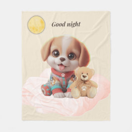Manta Polar Good Night Cozy Puppy Blanket