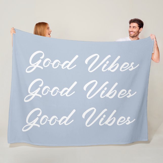 Manta Polar Good Vibes Sherpa Fleece Throw Blanket (In situ)