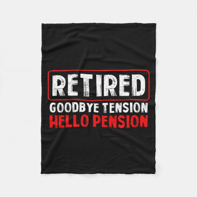 Manta Polar Goodbye Tension Hello Pension Funny Retirement 202 (Anverso)
