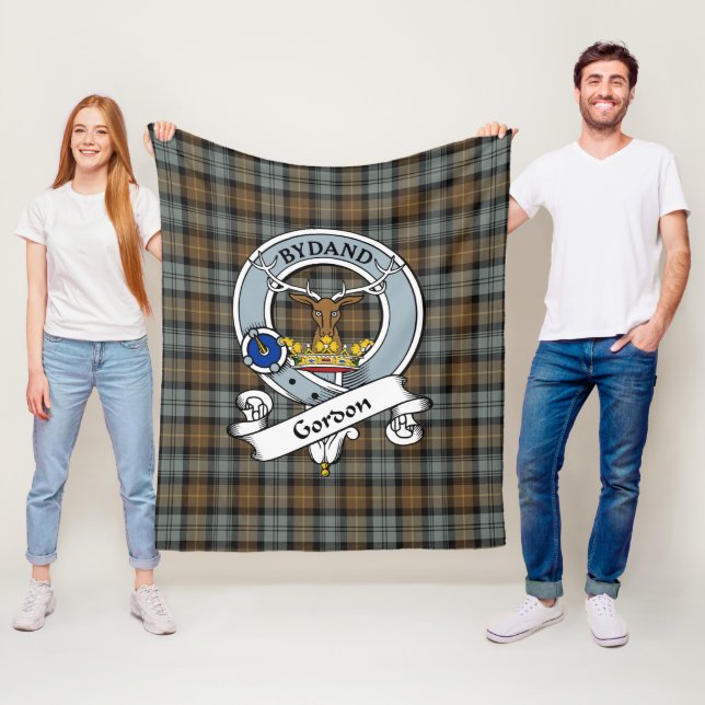 Manta Polar Gordon Weathered Clan Badge Tartan Plaid (In situ)