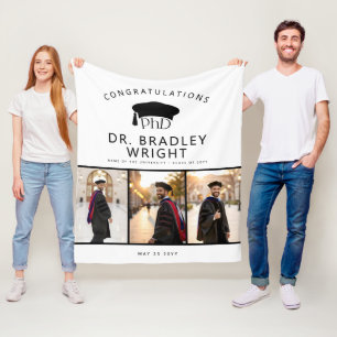 Manta Polar Gorra de graduación de doctorado personalizada PhD