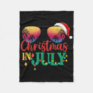 Manta Polar Gorra de Santa Navidad en Julio Gafas de sol Atard