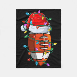 Manta Polar Gorrito Deportivo de Navidad Futbol Santa Claus Ni