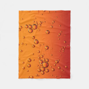 Manta Polar Gotas de agua en la superficie naranja