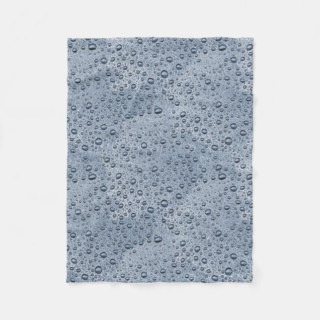 Manta Polar Gotas de agua gris de cañón (Anverso)