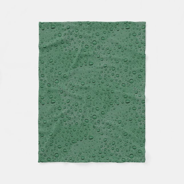 Manta Polar Gotas de agua verde (Anverso)