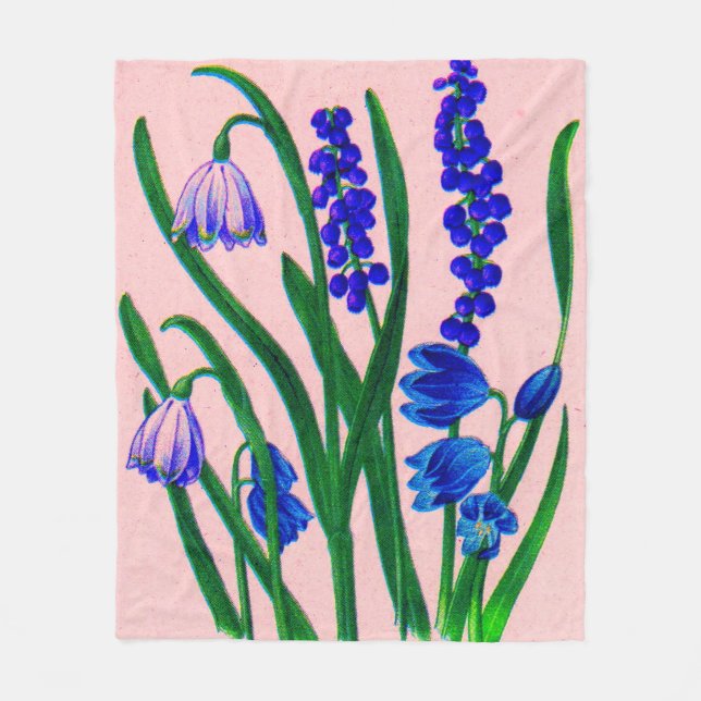 Manta Polar gotas de nieve y cilla (Anverso)