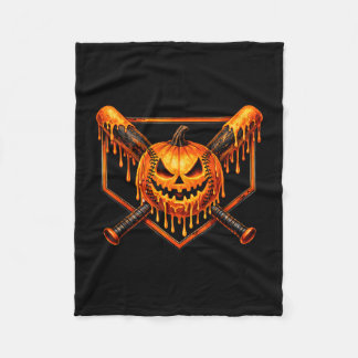 Manta Polar Goteo de béisbol calabaza espeluznante fantasma Ha