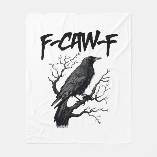 Manta Polar Gothic F-Caw-F Humor Crow Funny Essential Cool Uni (Anverso)