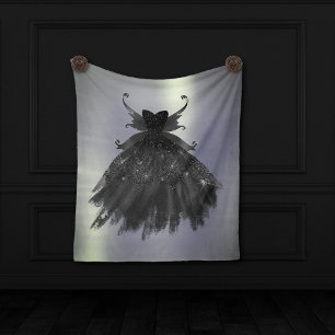 Manta Polar Gothic Fairy Black Gown   Vampy Glam Gótico Sheen