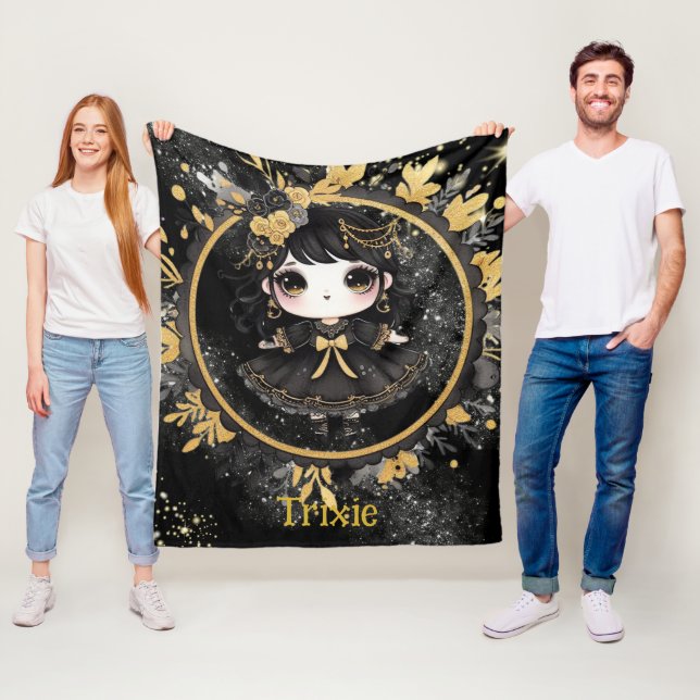 Manta Polar Gótico  Chica Personalizado Decoración Regalo Chic (In situ)