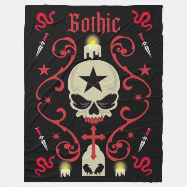 Manta Polar Gótico Día de Arte Gótico Fleece Blanket (Anverso)