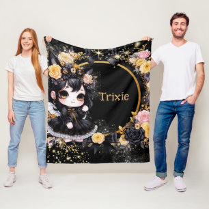 Manta Polar Gótico Kawaii Chica Personalizado regalo Chicas gó