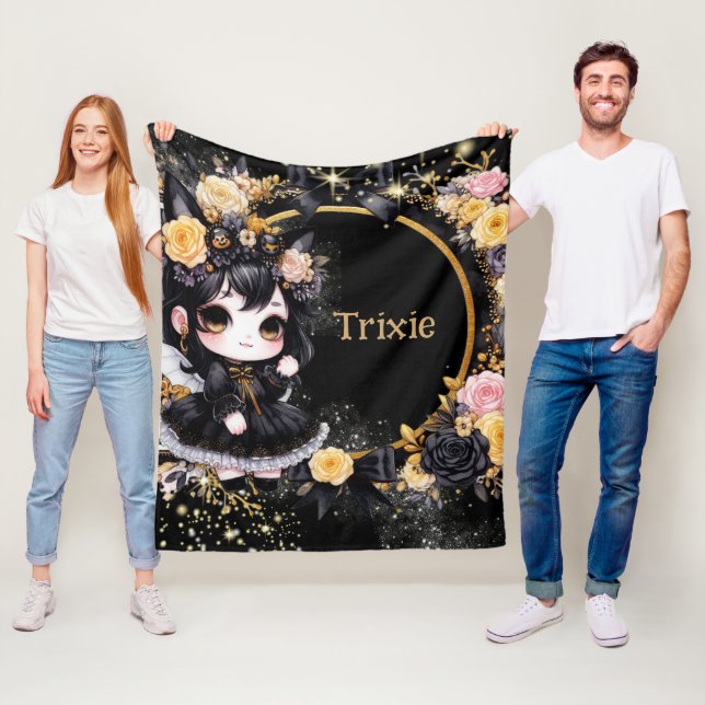 Manta Polar Gótico Kawaii Chica Personalizado regalo Chicas gó (In situ)