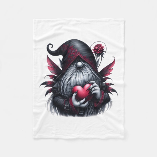 Manta Polar Gótico Valentine Gnome (Anverso)