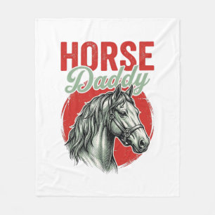 Manta Polar Grabado Vintage Horse Daddy