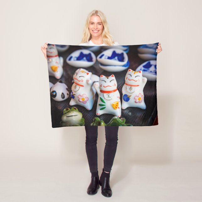 Manta Polar Grabando figuras de gatos (In situ)